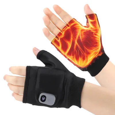 Customizable 3-Mode Rechargeable Electric Heated Gloves for Outdoor Sports for Motorcycle Riding Winter Work-Built-in Battery