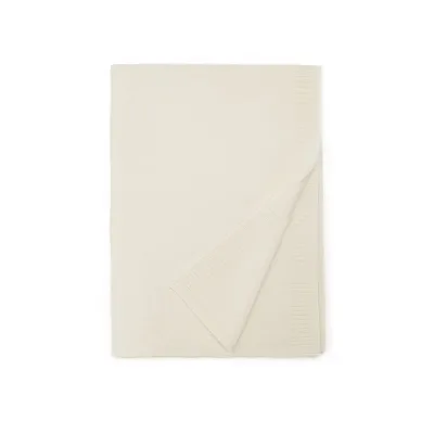 Personalized White Baby Blanket 100% Organic Cashmere Knit Baby Blanket for Newborns