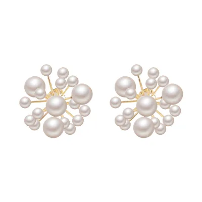 Ladies Luxury Jewelry Trendy Fashion Pearl Flower Earring Restoring Ancient Ways