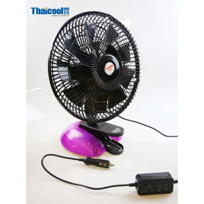 Thaicool Portable 11 Inch 16 Blade Oscillating Remote Control Cooling Car Fan DC 12V/24V Low Noise