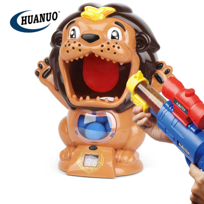 HOT Selling Kids Soft air Gun Soft Bullet Gun Toys Big Mouth lion Score Target Shooting Gun