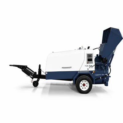 Minle Brand Semi-dry Mortar Pump Significantly Reducing the Physical Exertion of Workers