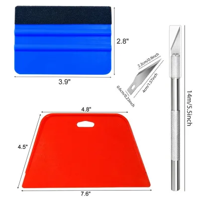 8pcs Wallpaper Hand Tool Kit Vehicle Window Tint Film Tools for Car Wrapping and Contact Paper