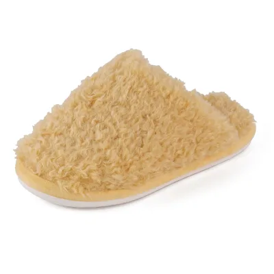 2023 Winter Soft Fur Ladies Plush Flat for with Cushioning for Indoor Use
