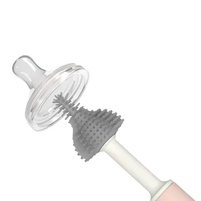 Manufacturer Silicone Baby Bottle Brush Set Baby's Essentials Portable Cleaning Tools Baby's Bottle Brush