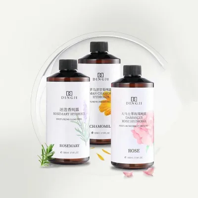 DINGJI Whitening Facial Toner 100% Pure Natural Flower Extract Nourishing Hydrating Skin Care Spray Face Toner Rose Hydrosol