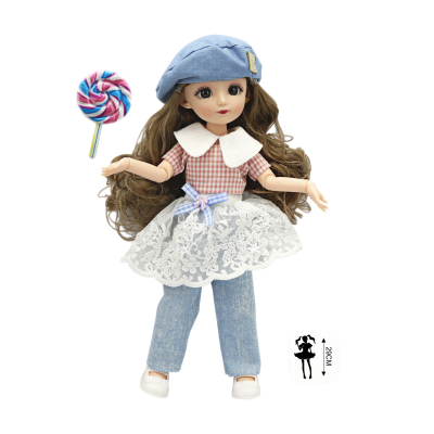 Fashion Cartoon Mini Solid Body Doll Set 2 Color Mixed 29 cm Dolls Movable Joints 12 Inch Dolls for Girls