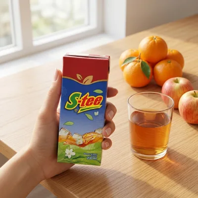 Custom Printed Composite Aseptic Packaging for Fruit Juice Drinks