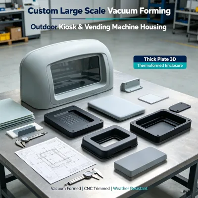 Custom Weatherproof Heavy Gauge Thermoforming EV Charging Station Housing Large Outdoor PC Plastic Shell for Charging Pile