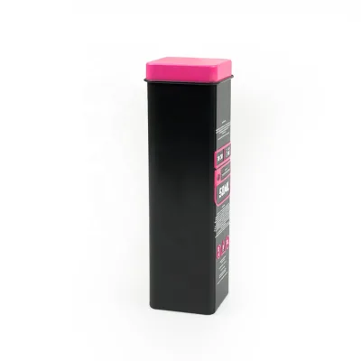 Custom Logo Rectangle Tin Packing Tin Box with Lid 200Ml Matte Finish Container Jar for Candy Milk Chewing Gum & Bread