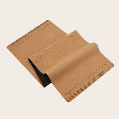 Anti Slip Sweat Absorbent Bulk Cork Rubber Yoga Mat Natural Eco Friendly for Home Gym , Dual Layer Construction for Stability