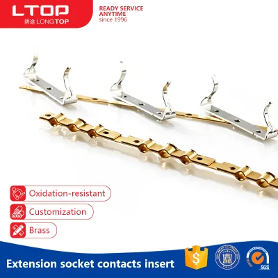 Euro Manufacturer High Quality Precision 3 Outlet Power Brass Socket Strip Metal Hardware Parts Switch Terminal Contact