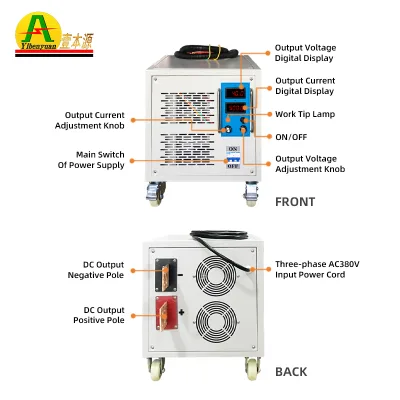 1KVA 12V IGBT Electroplating Rectifier 12V 1000A 12KW Anodizing Electrolysis Electrolyzed Plating Rectifier Electroplating