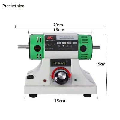 220V Electric Bench Polishing Grinding Machine Table Saw Sander Gem Jewelry Rock Grinder Desktop Lathe Polisher Adjustable Speed