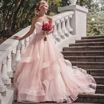 Tulle Long Modern Western Ghana Ball Gown Wedding Dresses