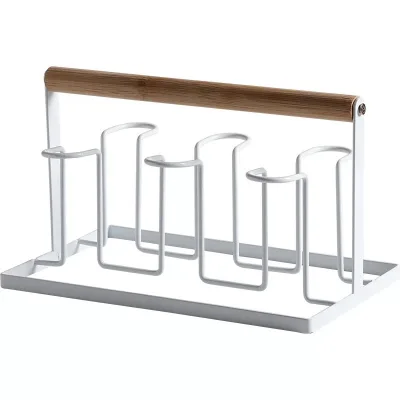 Cup Drain Rack Wrought Iron Household Drain Rack Kitchen Coffee Cup Storage Rack