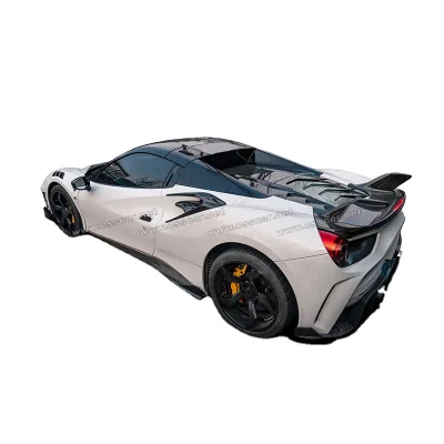 Tuning Car Accessories for Ferari 488 Spider Change to Msy Style CF Material Rear Trunk Lip Cover