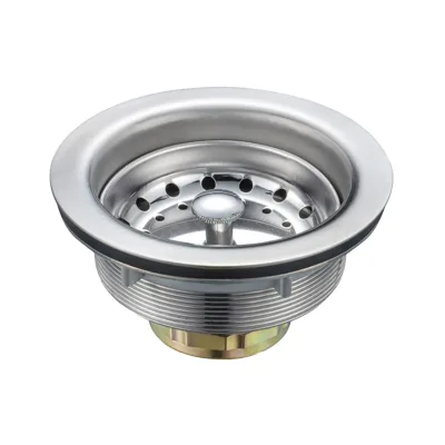 Modern Stainless Steel Sink Drain Assembly Polished Surface Easy Clean Detachable Basin Waste Drain Anti-Clog Kitchen Bathroom