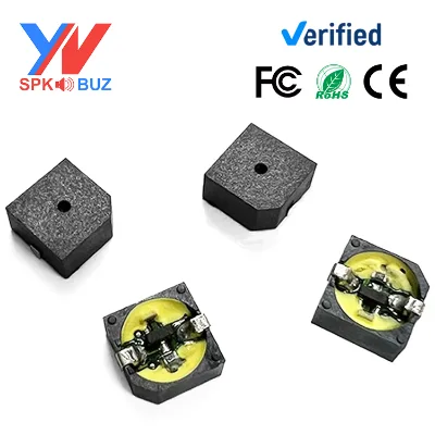 OEM Factory Custom 9.6*9.6*5MM DC5V SMD Electromagnetic Active Buzzer 2700hz 83DB High Decibel Internal Driven Transducers