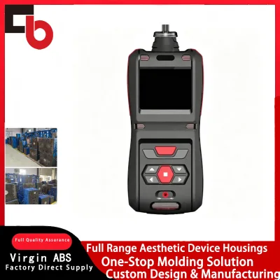 Top Detection Nozzle Vertical Embedded Screen Black Red Drop-proof Body Hex Keypad Custom Handheld Test Device Plastic Housing