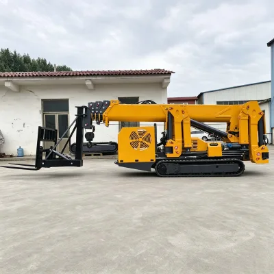 5T Factory Direct Spider Crane with Fork Attachment Optional Work Platform for Glass Curtain Wall and Steel Frame Lifting