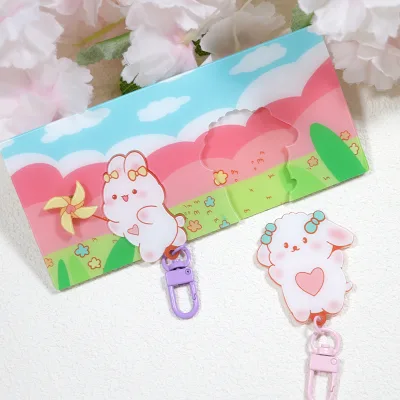 Wall Hanging Keychain Acrylic Couple Key Holder Wall Prevent Loss Key Pendant Lover Key Chain Home Decor Gift