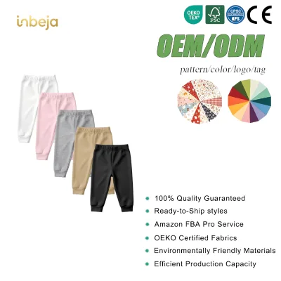 Factory Direct Wholesale Cotton Infant Pants Comfortable Stretchy Baby Leggings New Born Baby Girl Clothes Boys