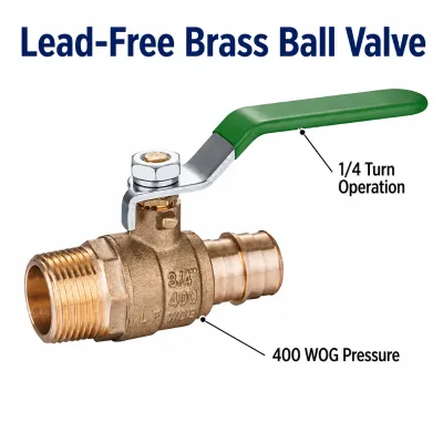 Compact Brass Ball Valve for Home Plumbing System - Easy Installation