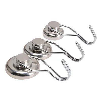 Heavy Duty Rotating Magnetic Hook 360° Swivel Pot Magnet Hook Removable Magnetic Hanger for Tools Utensil Storage