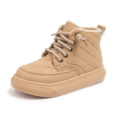 Girls Winter Cotton Shoes Autumn and Winter Children's Martin Boots Warm Fashion Short Boots