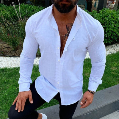Top Quality Men's Casual Button Down Shirt Long Sleeve Shirt