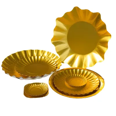 Factory Custom Eco-friendly Ivory Board Paper Plate Disposable Paper Tray for Sandwich Cookie Snack Cake
