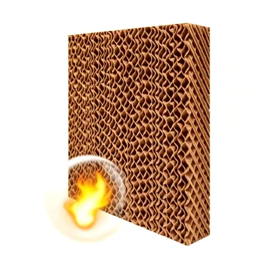 B1 Grade Fire Proof Evaporative Cooling Pad 7090 Honeycomb Wet Curtain High Water Absorption for Industrial Workshop Data Center