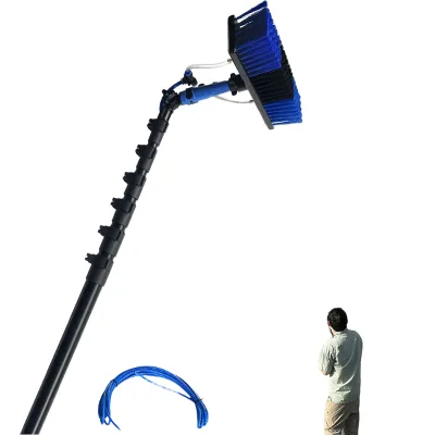 Brush Adjustable Aluminum Eco-Friendly Solar Panel Cleaning Kit with Nylon Brush Water Fed Pole Window Cleaning System