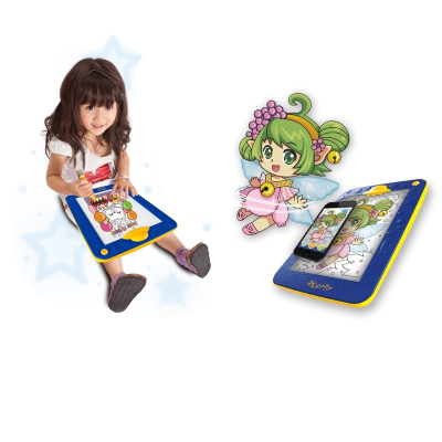 Kids 3D Digital Sketchpad Drawing Coloring Board Cartoon Image Vivid Illustrations