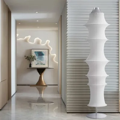 Wabi Sabi Japanese-style Living Room Silk Bamboo Joint Designer Creative Lamp Bedroom Study Homestay Vertical Floor Lamp