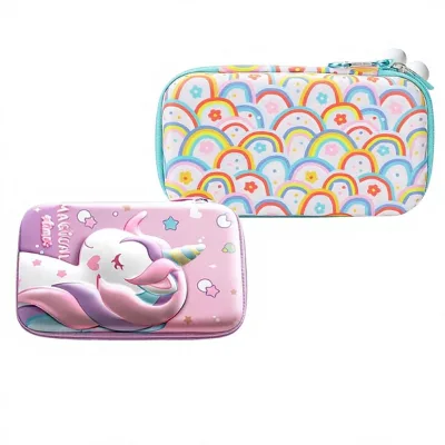 Factory-Customized Rainbow-Patterned EVA Hard-Shell Multi-Function Pencil Case Students Large Capacity Waterproof Storage Pouch