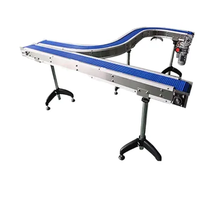 New Design Curved Conveyor Flex Skate Wheel Roller Conveyor Plastic Modular Belt Sorting Production Line Customized Modular Belt