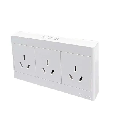 Wall Switches and Sockets 9-hole Elegant White 16A PC/ABS Material 86x86mm