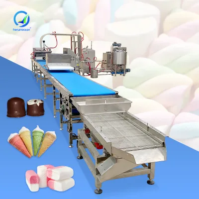 Fully Automatic 50-500kg/H Soft Marshmallow Making and Extruding Machine Aerated Gelatin Marshmallow Production Line