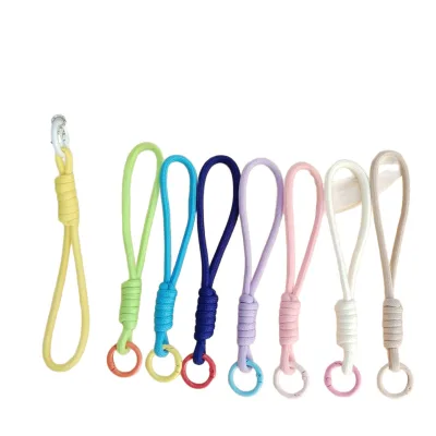 Polyester Short Rope Pendants for Colored Phone Cases Anti-loss Key Chains Mobile Phone Accessories Insulated Cup Pendants