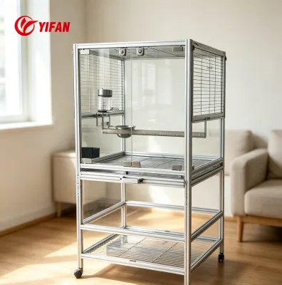 Thickened Dense Wire Bird Cage Portable Hand Carry Bird Cage for Parakeet Canary Aluminum Durable Group Bird Cage