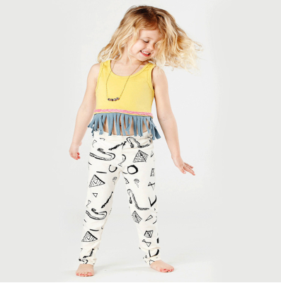 Online Store Sleeveless T-shirt And Pants Bohemian Clothing Set For Girls