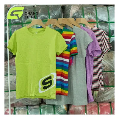 Grade a Second-Hand Cotton T-Shirts Pants Tops Dresses Skirts Shorts Coats-Wholesale Bulk Summer Wear at Cheap Prices