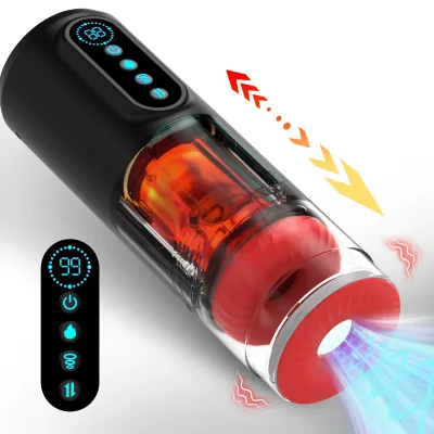 Men's Fully Automatic Telescopic Thermal Sucking Masturbation Device Strong Inner Telescopic Cup Automatic Heating Sex Toy