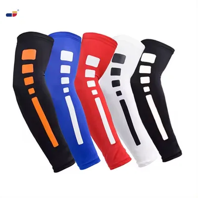 Outdoor Sports Quick Drying Basketball Cycling Sports Sleeve Arm Elbow Customize Double Cover Arm Sleeves for Football
