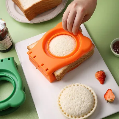 Hand Guard Stainless Steel Baking Tool Round Sandwich Cutter Cake Cookie Toast Sandwich Pocket Bread Cutter