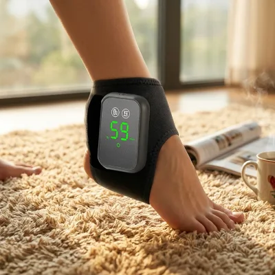 YIJIAN Factory Direct Supply Smart Digital Display Heat Therapy Vibration Ankle Massager for Elder People