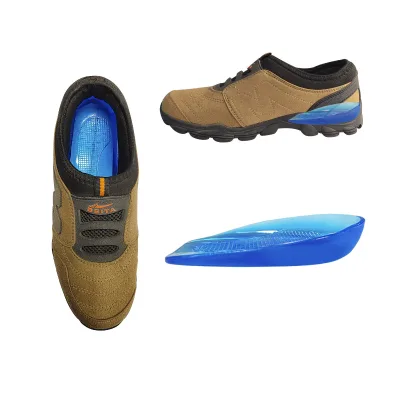 Men's and Women's Sports Sneaker Insert U-Shaped Heel Insole with Comfort Honeycomb Soft Silicone Gel Heel Cup EVA Material