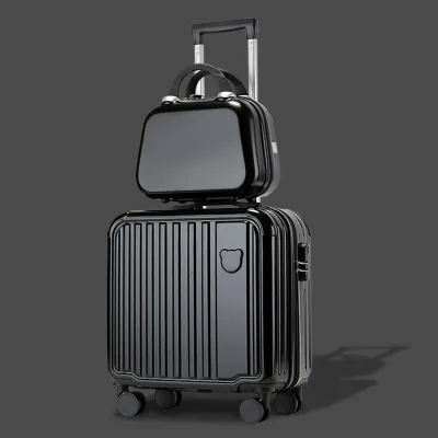 2026 Lightweight Children Trolley Bag Hardside Mini Luggage Carry-On Suitcase 18-Inch Student Trolley Case Mother Child Bag Set